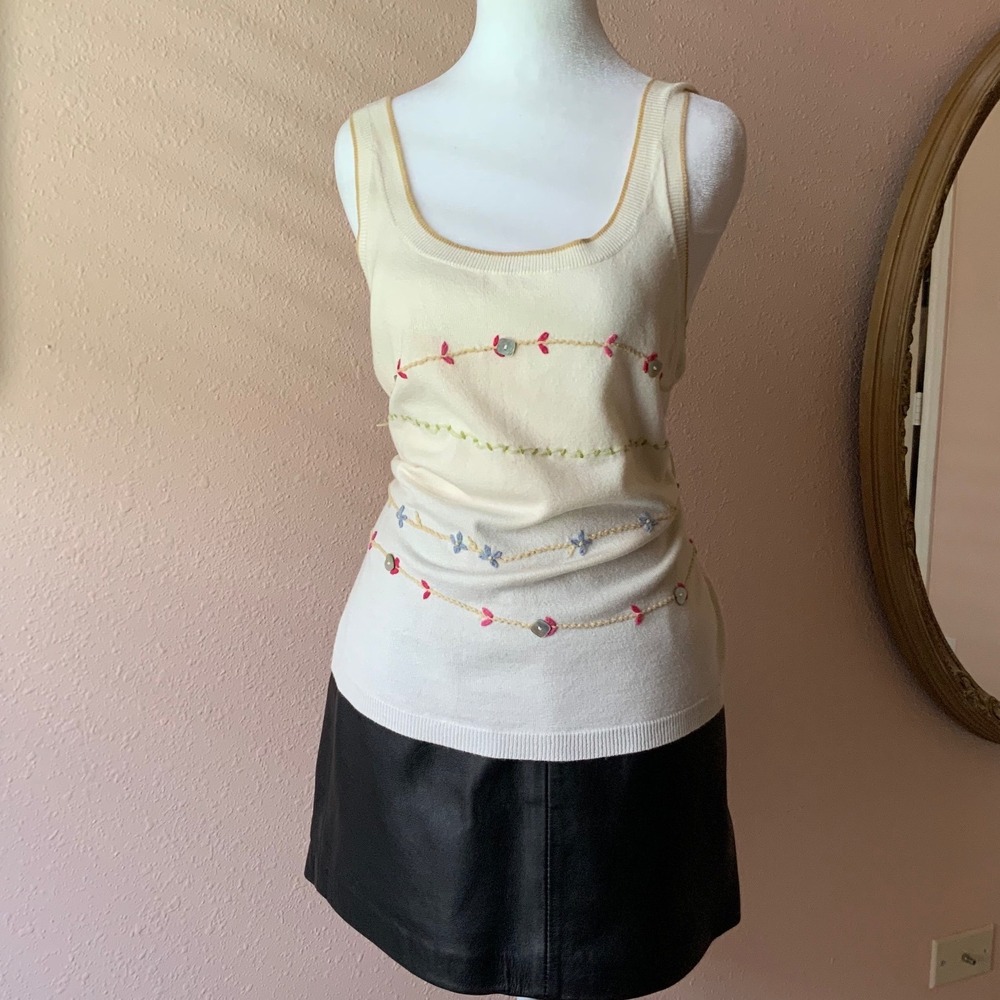 Vintage 80s / 90s Cottagecore Crocheted‎ Blouse